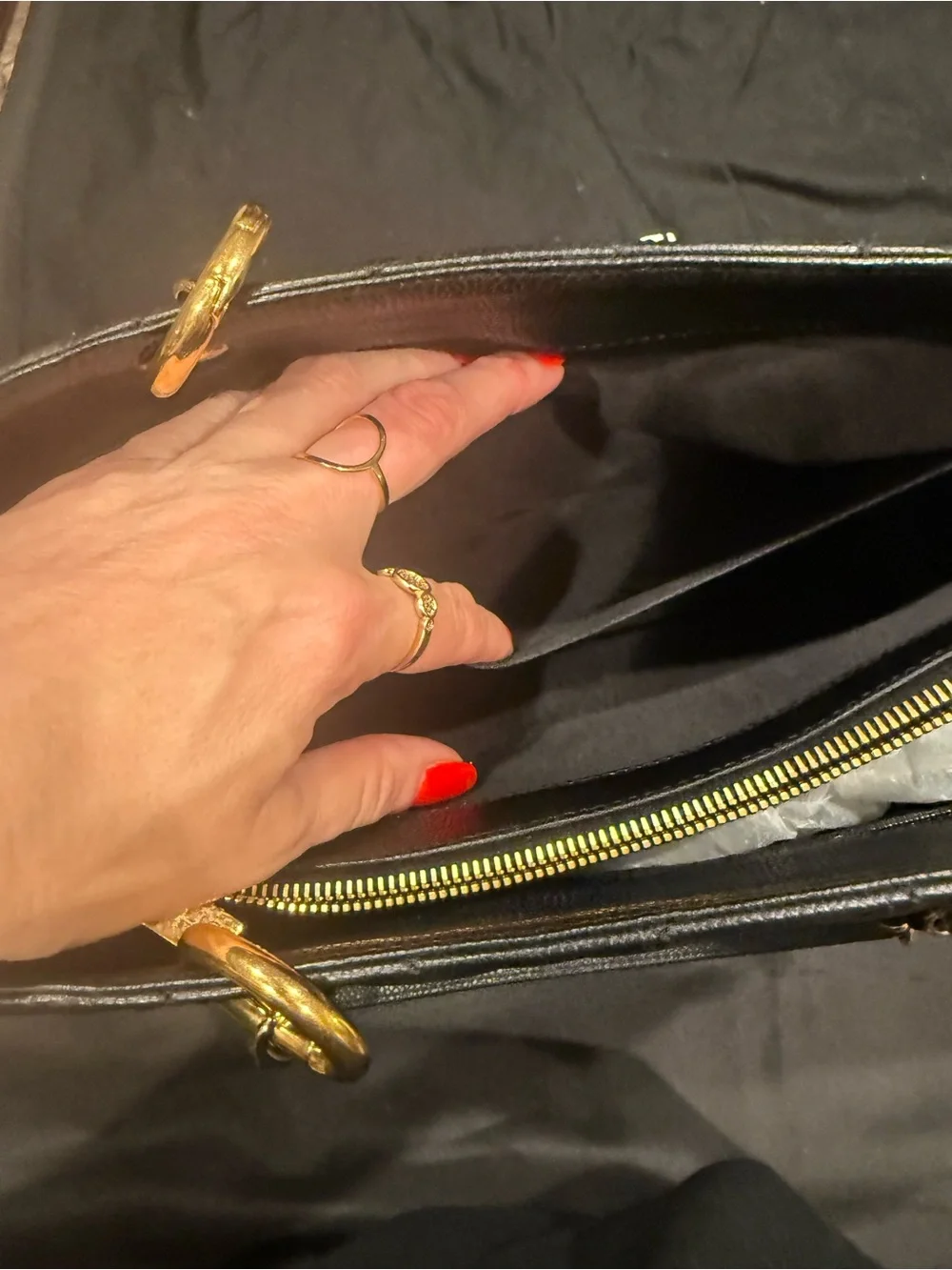 Authentic Chanel GST Grand Shopping Tote Black Caviar Gold Hardware +Entrupy EUC - Picture 13 of 16